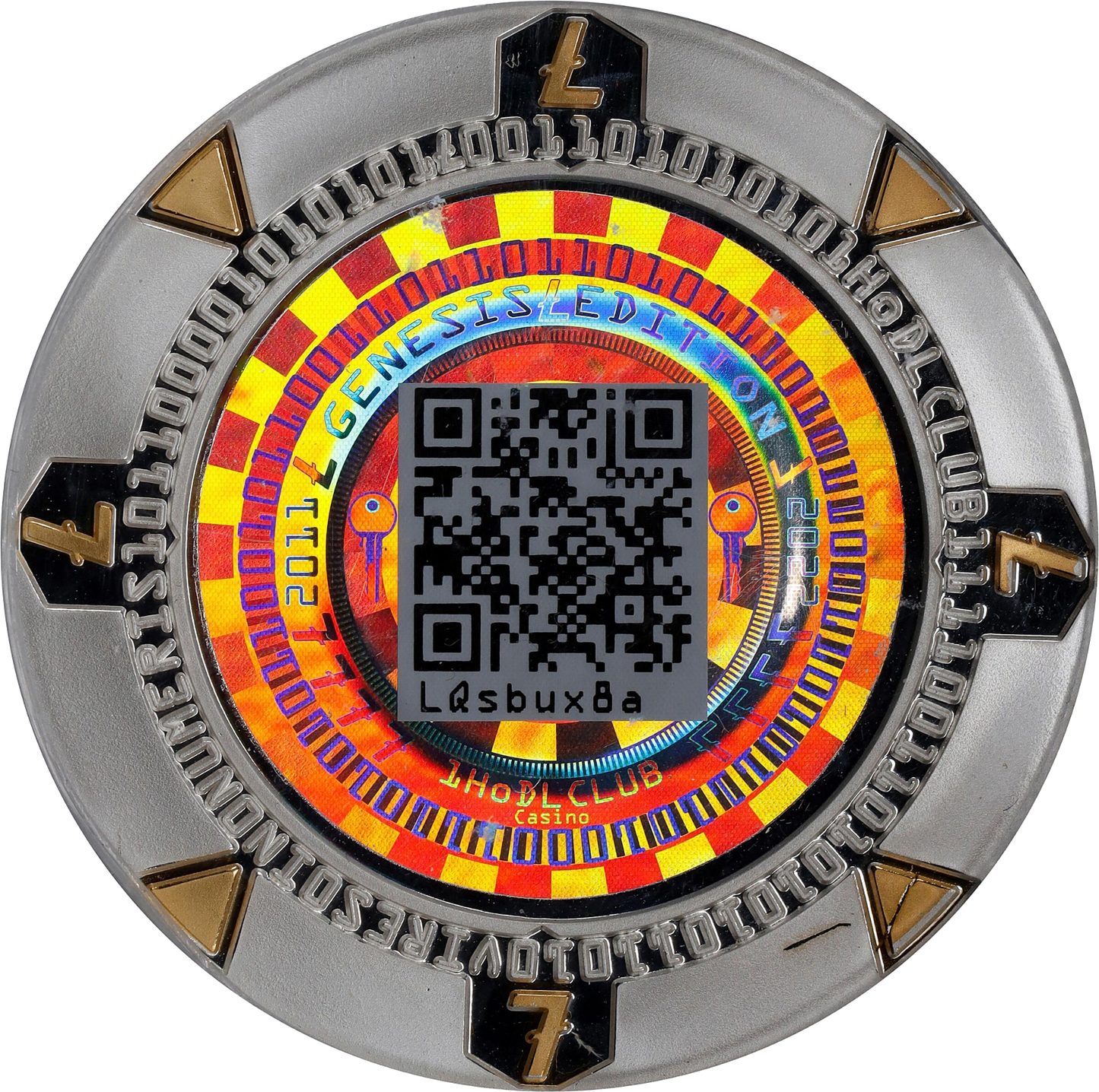 1 LTC Fine Silver 999.9 Poker Chip — Original Release